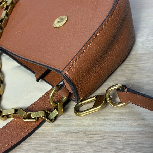 J.Crew Pebbled Leather Saddle Crossbody Bag - Picture 3 of 10